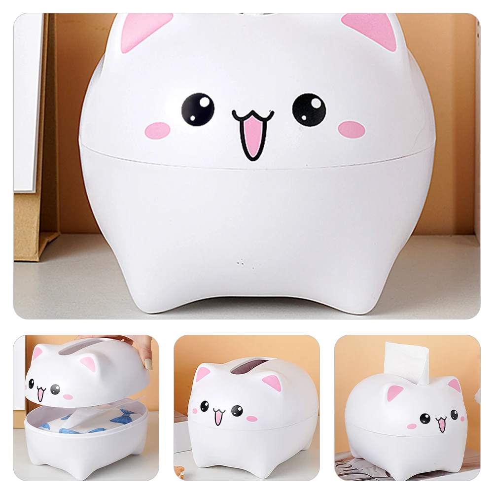 

Cat Shape Tissue Box Holder Cute Decorative Napkin Dispenser Bedroom Desktop Office Car Tissue Organizer Paper Storage Box