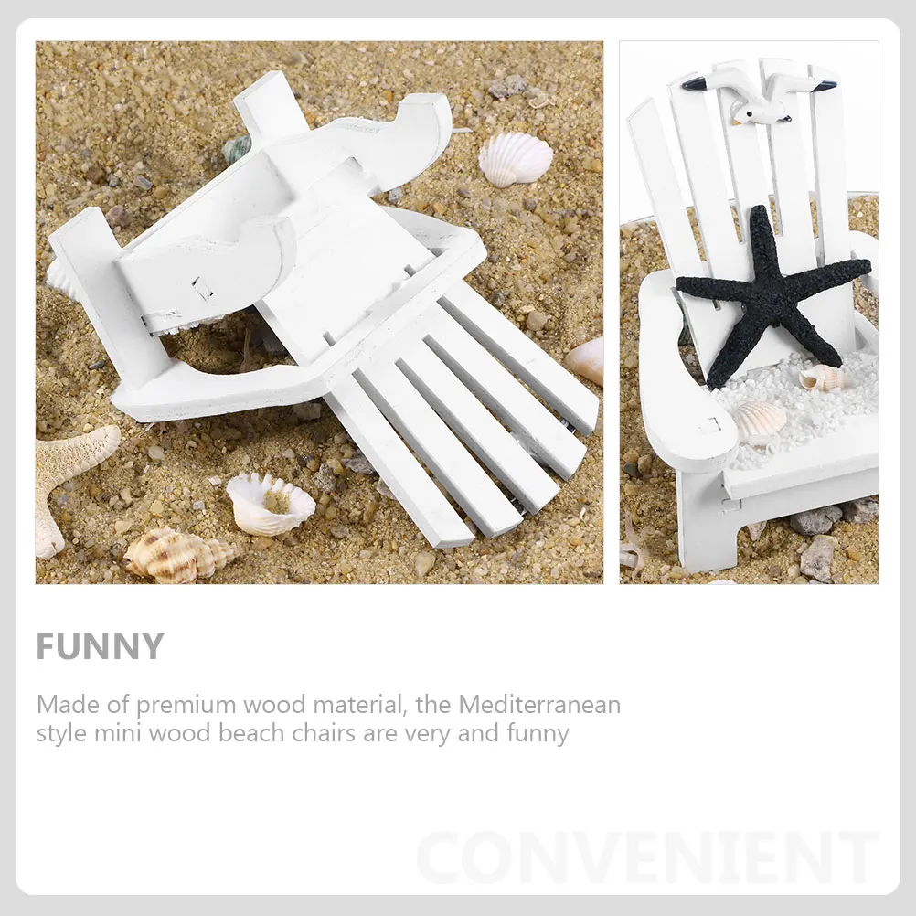 

3 Pcs Outdoor Beach Chair Decoration Room Simulation Decorations