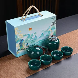 Ceramic Kung Fu Tea Set Gift Box Packaging