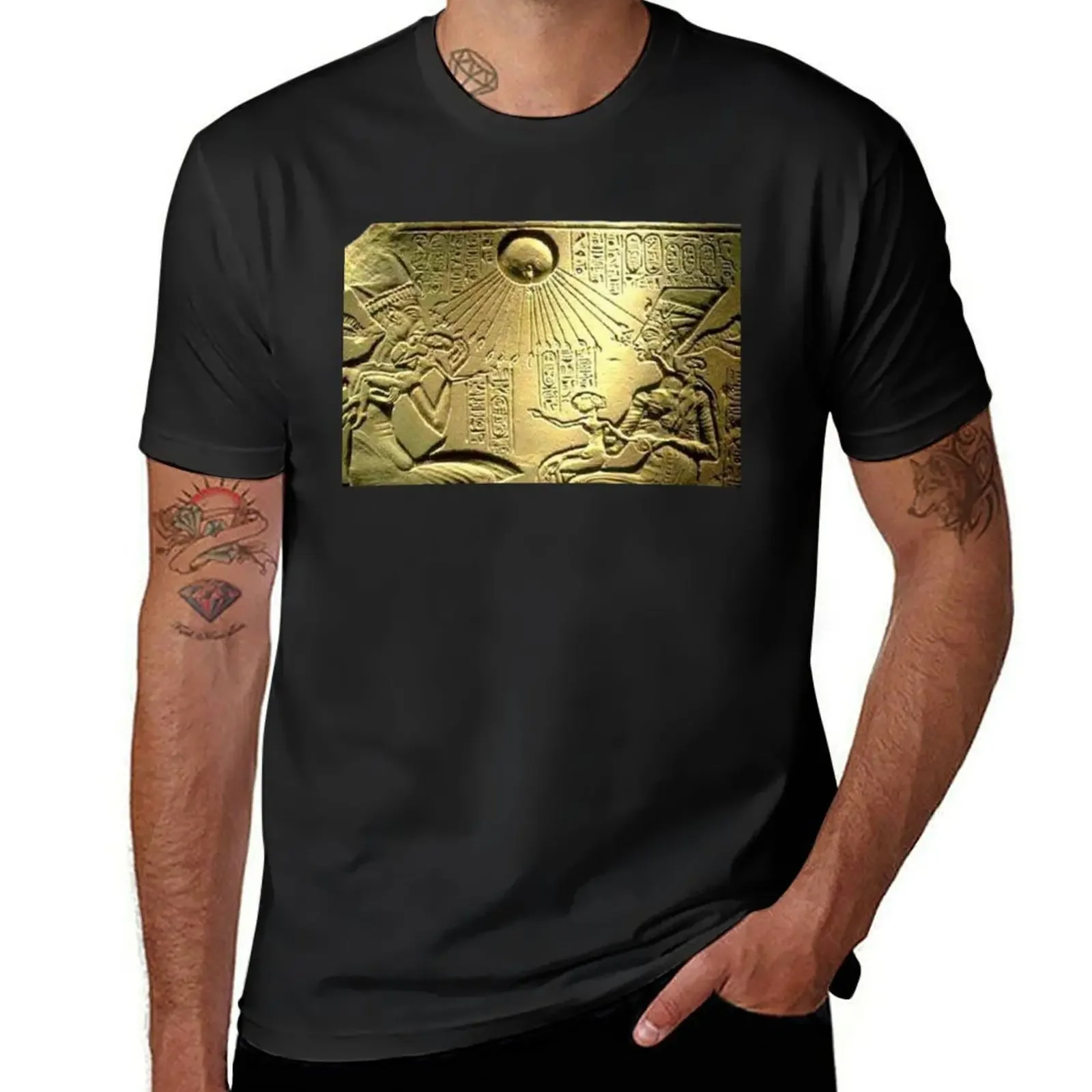 

Akhenaten and Nefertiti worship Aten T-Shirt tshirts personalised baggy shirts mens plain t shirts