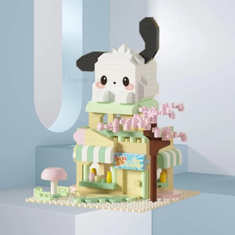 Kurome Cinnamoroll Hello Kitty Stitch Block Character Geassembleerd model Mickey Mouse Bouwstenen Poppen Speelgoed Kinderen Cadeau