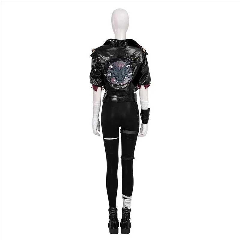 

COSda@Anime Arcane Season 2 Vi Cosplay Costumes Game LOL The Piltover Enforcer Black Leather Pants Comic Con SetCOSda@