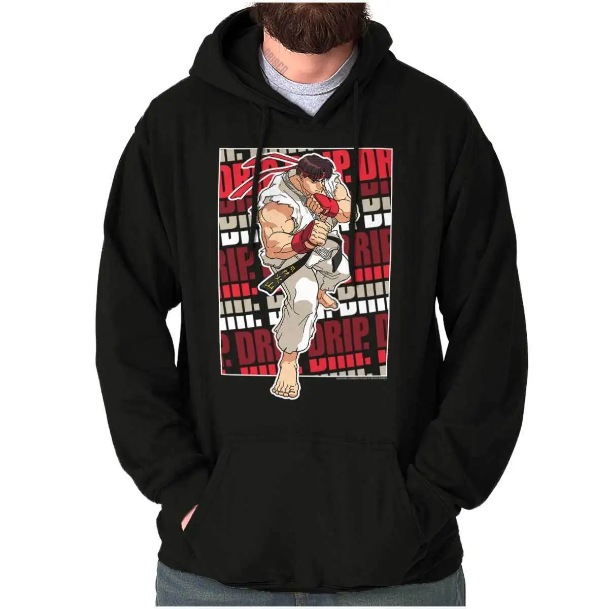 

Retro Video Game Ryu Drip Hoodie Hooded Sweatshirt Men Women
