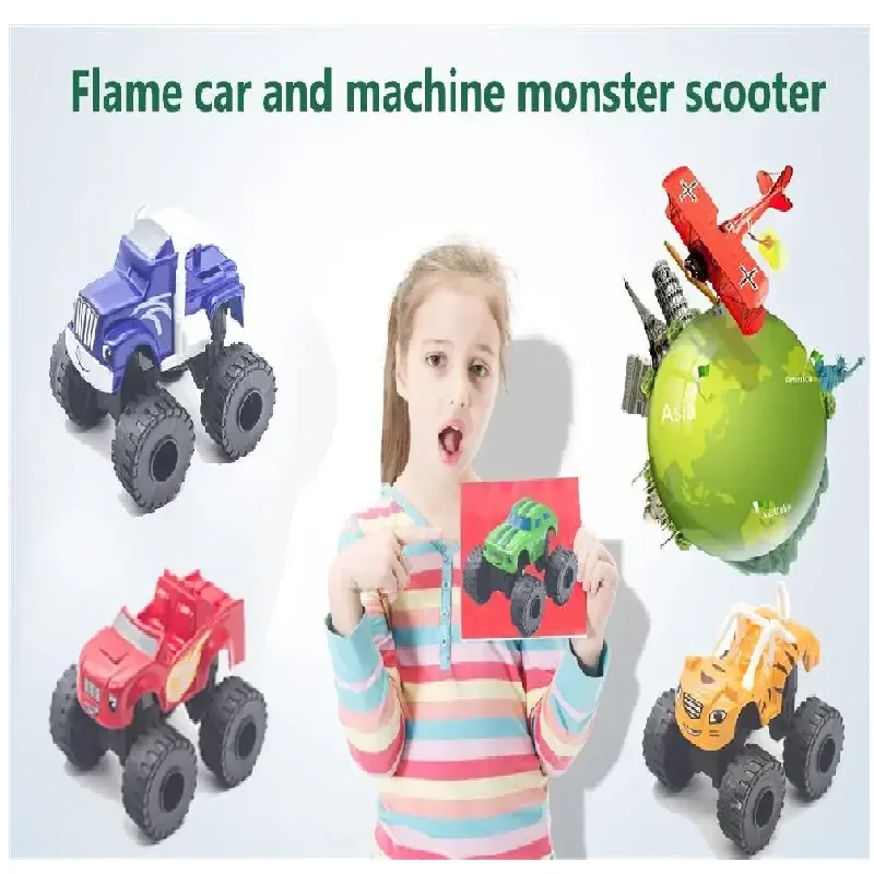 Flame and Machine Monster Car Toys Russian Crusher Truck Vehicles Figure Blaze Toy Blaze The Monster Machines Birthday Gifts