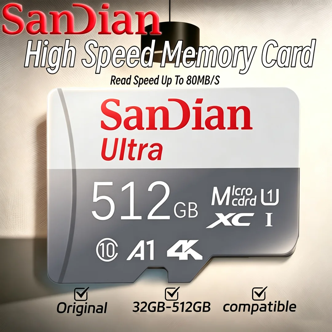 SD Card for Samsung Phone/Tablet - 32GB/64GB/128GB/256GB/512GB UHS-I U3 V30 A2 Micro TF SD Memory Card Android Storage Expansion