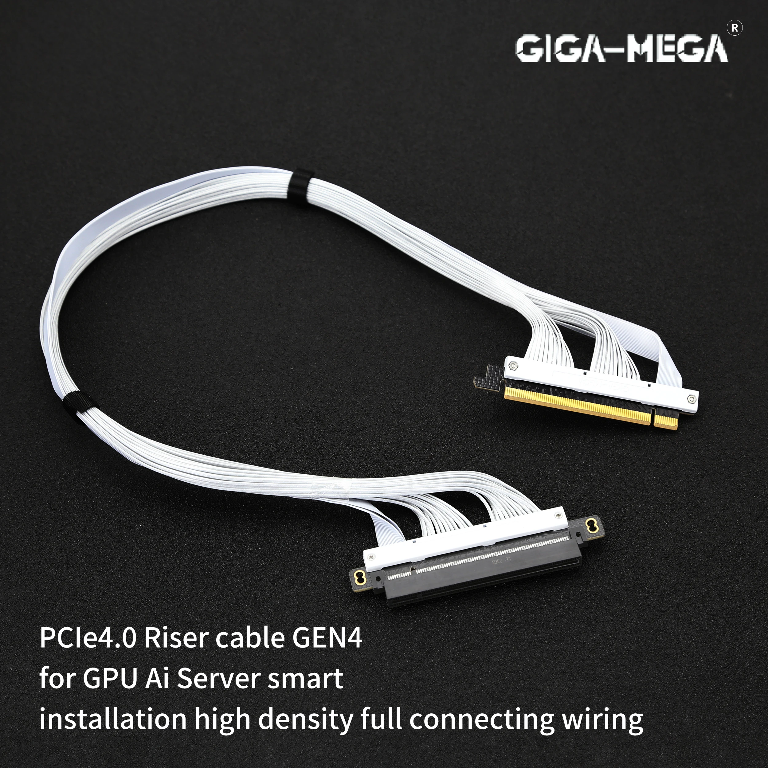 Kabel rozszerzający PCIe 4.0/PCIe 5.0 GEN4 do GPU, serwerów AI, inteligentna instalacja, wysoka gęstość, pełne połączenie przewodów.