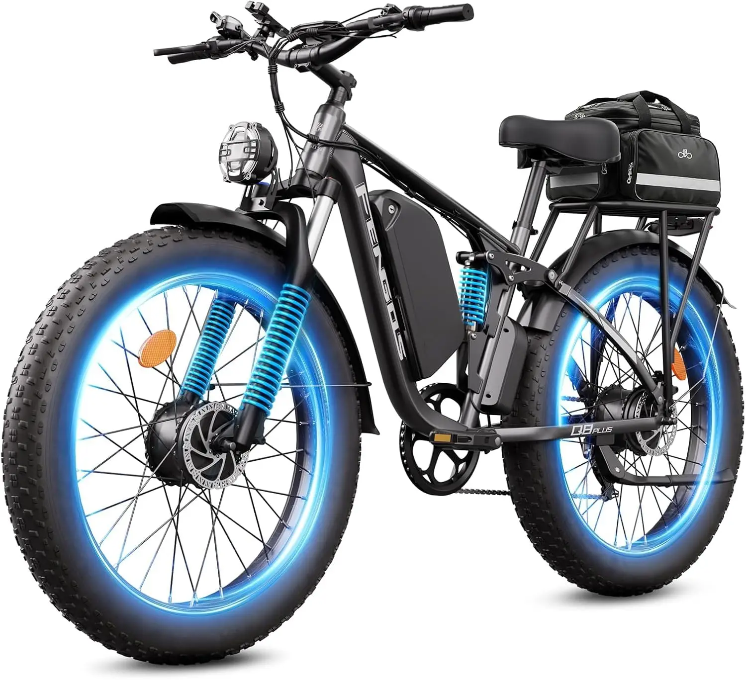 6000W Dual Motor Electric Bike 50MPH 60V 100Miles Range 24