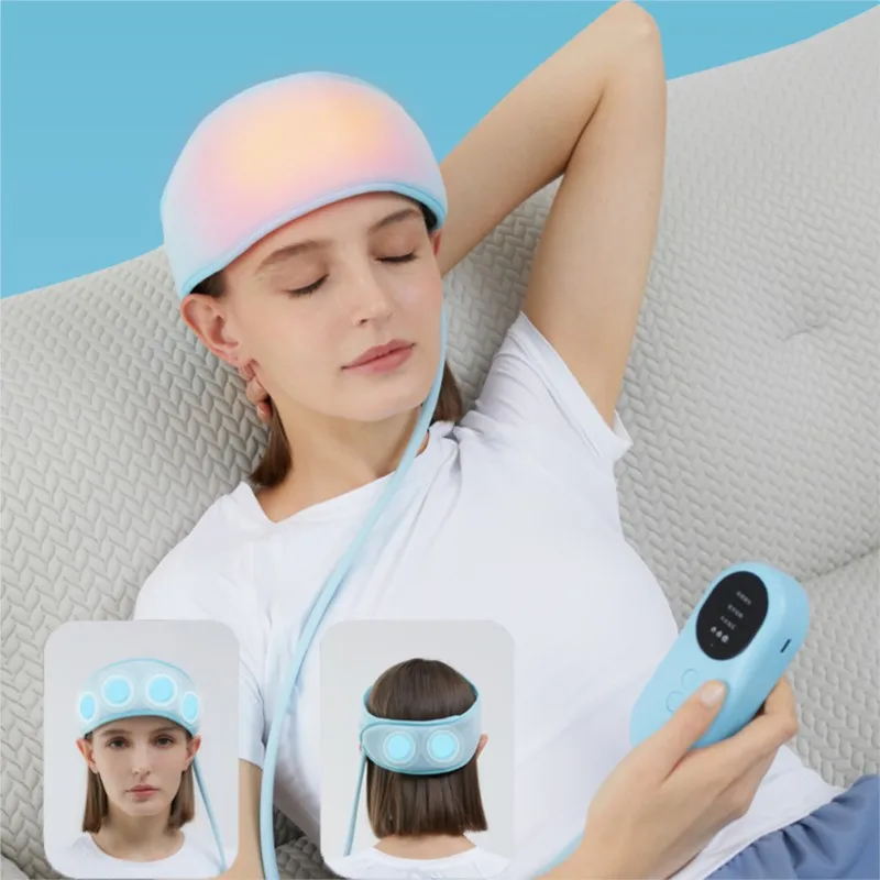 

Electric Head Massager Hot Compress Kneading Massage Migraine Headache Relief Sleep Instrument Cure Insomnia Air Bag Massage