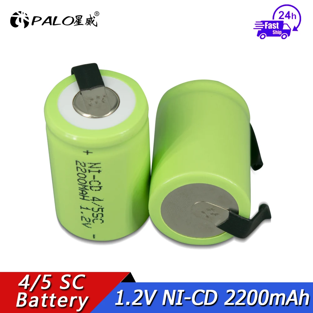 Palo 1.2V 2200Mah 4/5SC Batterij 4/5 Sub C NI-CD Mobiele Met Lassen Tabs Oplaadbare Batterij Voor schroevendraaier Elektrische Handboor