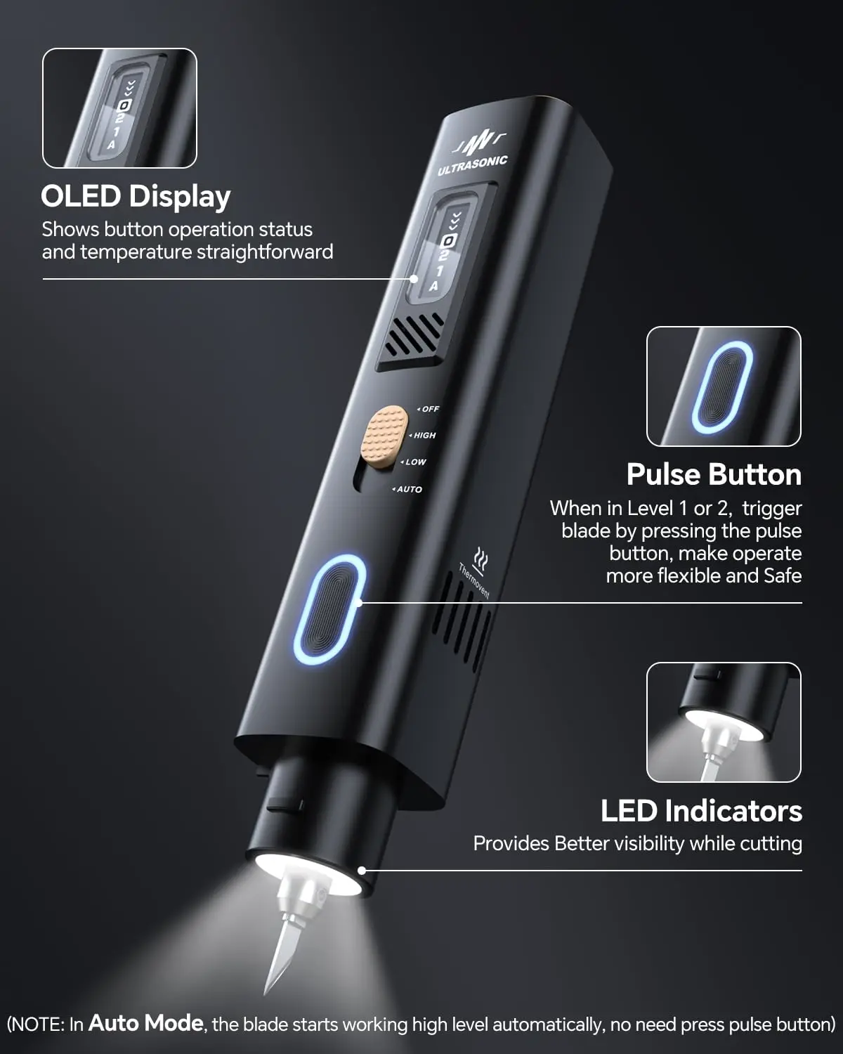 Ultrasonic Cutter&Polisher Model Trimming Knife DIY Crafts Ultrasonic Plastic Cutter Man's Gift Powerful Power Engraving Tool image 5