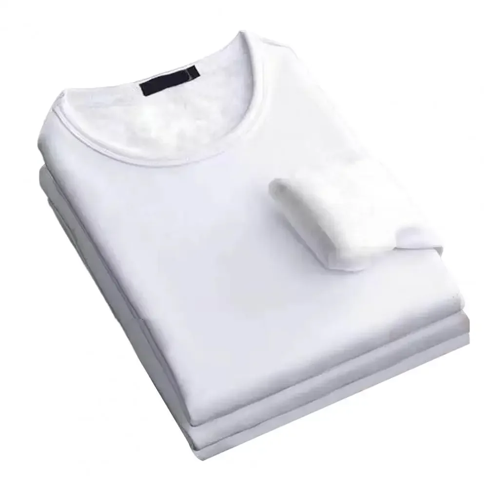 Herbst-Winter Herren Langarm-Oberteil aus dickem Samt für junge Männer, V-Ausschnitt, schmale Passform, einfarbiges, warmes T-Shirt, Basis-Shirt – Detail 4