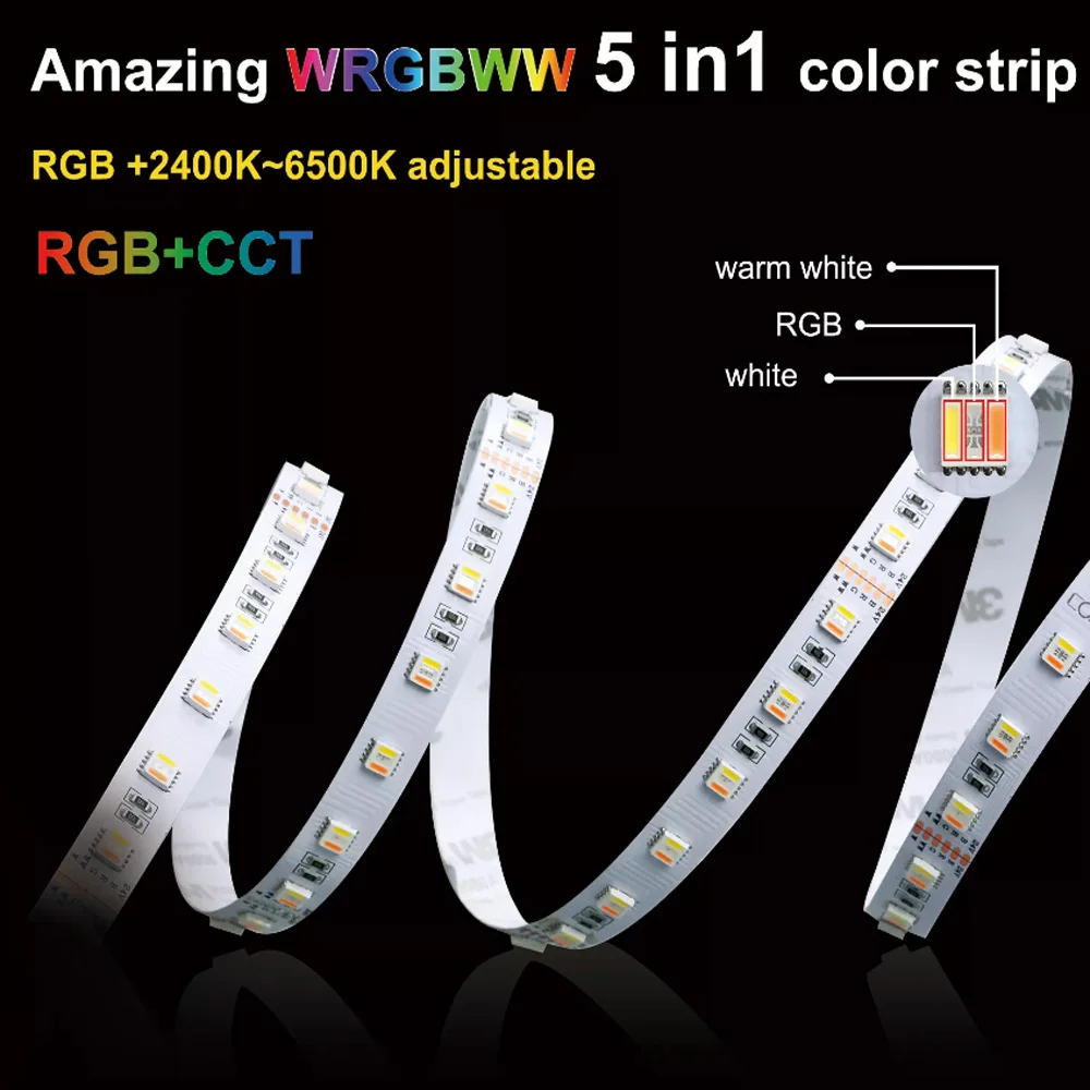 LED Strip 5050 DC 12V 24V RGB Warm White 5 Meter Waterproof Flexible Light Stripe 60LED/MLed Tape Luces Lamp Ribbon Tv Backlight