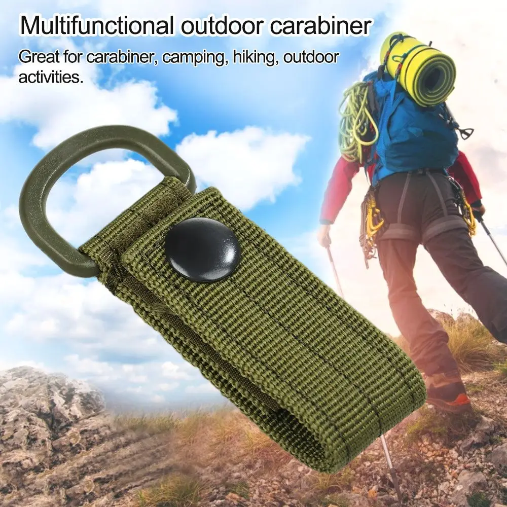 Portable Nylon Webbing Carabiners Multifunctional Belt Clips Durable Hang Buckle Strap Clip Supplies Outdoor Sports Accessories