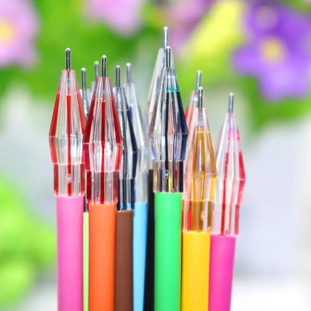 Creative Core 0.38mm Gel Pen Refill Diamond Head School Stationery Pen Refills Cartridge 12 Pcs Gel Pen Neutral Pen Refill