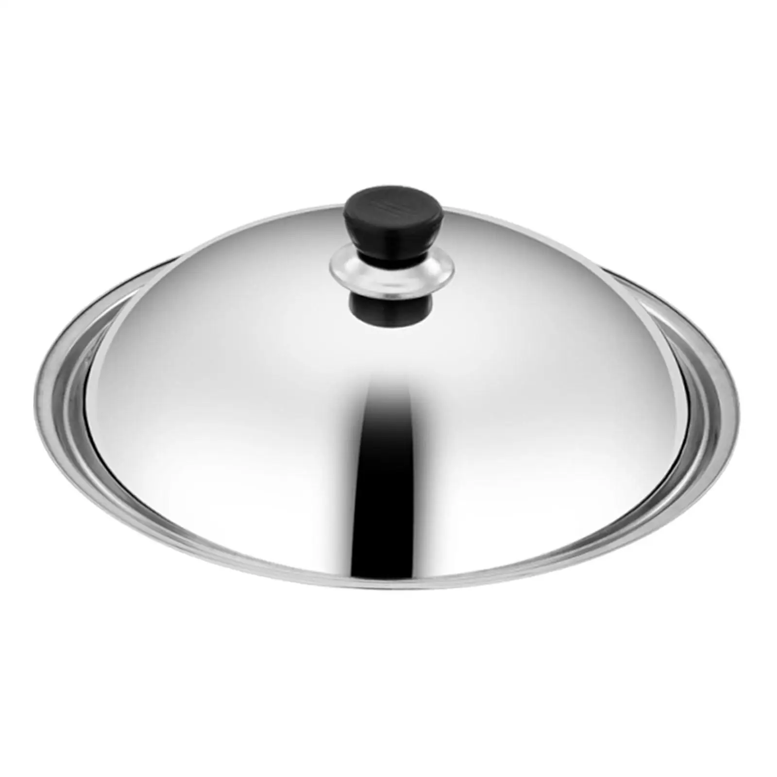 Sturdy Stainless Steel Pot Lid with Convenient Handle Frying Pan Cover for Kitchen Cookware Heat Retention Home Cooking