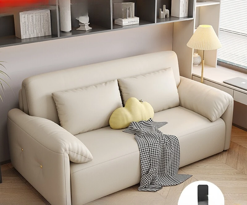 أريكة سرير كهربائية ذكية مزدوجة الأغراض للتحكم عن بعد تلسكوبي شقة صغيرة غرفة المعيشة غرفة نوم شرفة مخلب القط #2