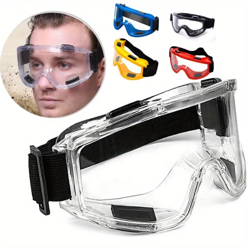 1PC Color Advanced Protective Goggles Splash Proof Dustproof Windproof and Fog Proof Laboratory Industrial Research Goggles