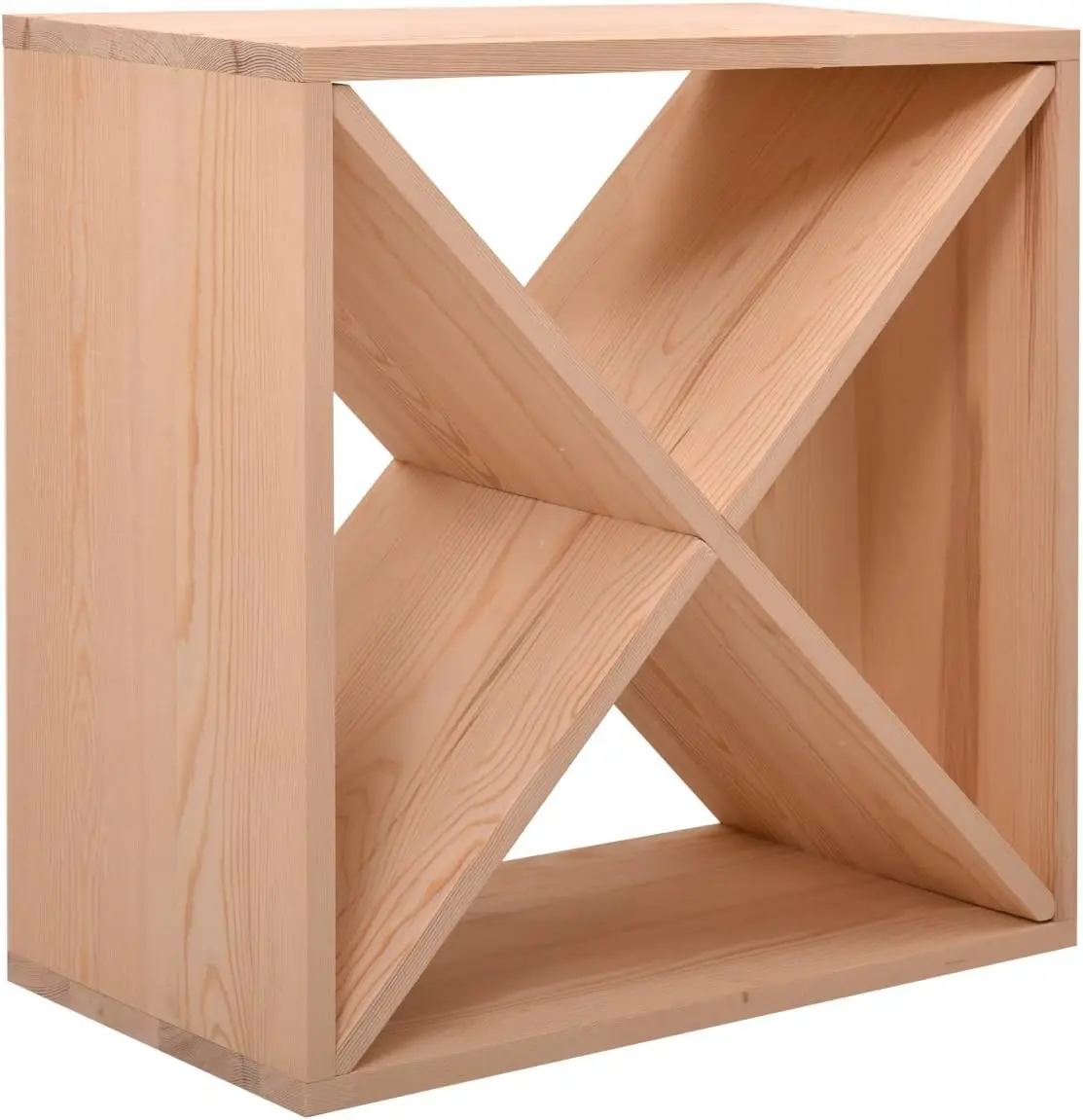 

Compact Wood Wine Rack for 24 Bottles, Stackable Cube Storage for Kitchen Bar Home Decor