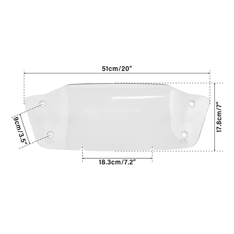 زجاج أمامي للدراجة النارية مقاس 7 بوصات 9.84 بوصة لدراجة Harley CVO Street Glide FLHXSE 2023-2024 Street Glide FLHX 2024 #6