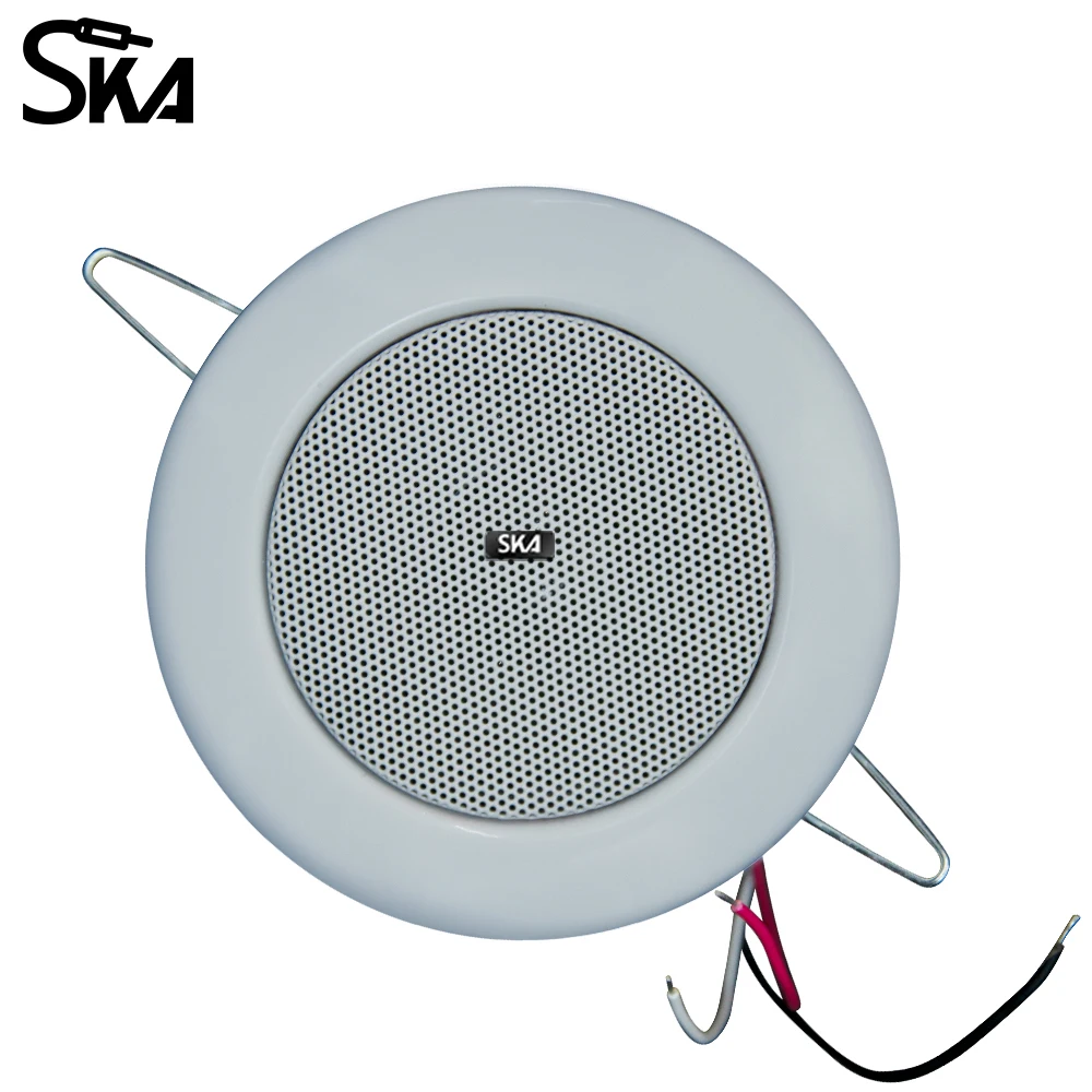 3-Inch Mini Ceiling Speaker 70V/100V Public Address System Loudspeaker PA Commercial 6 / 5 W for Wall Hotel Cafe Shop Speakers