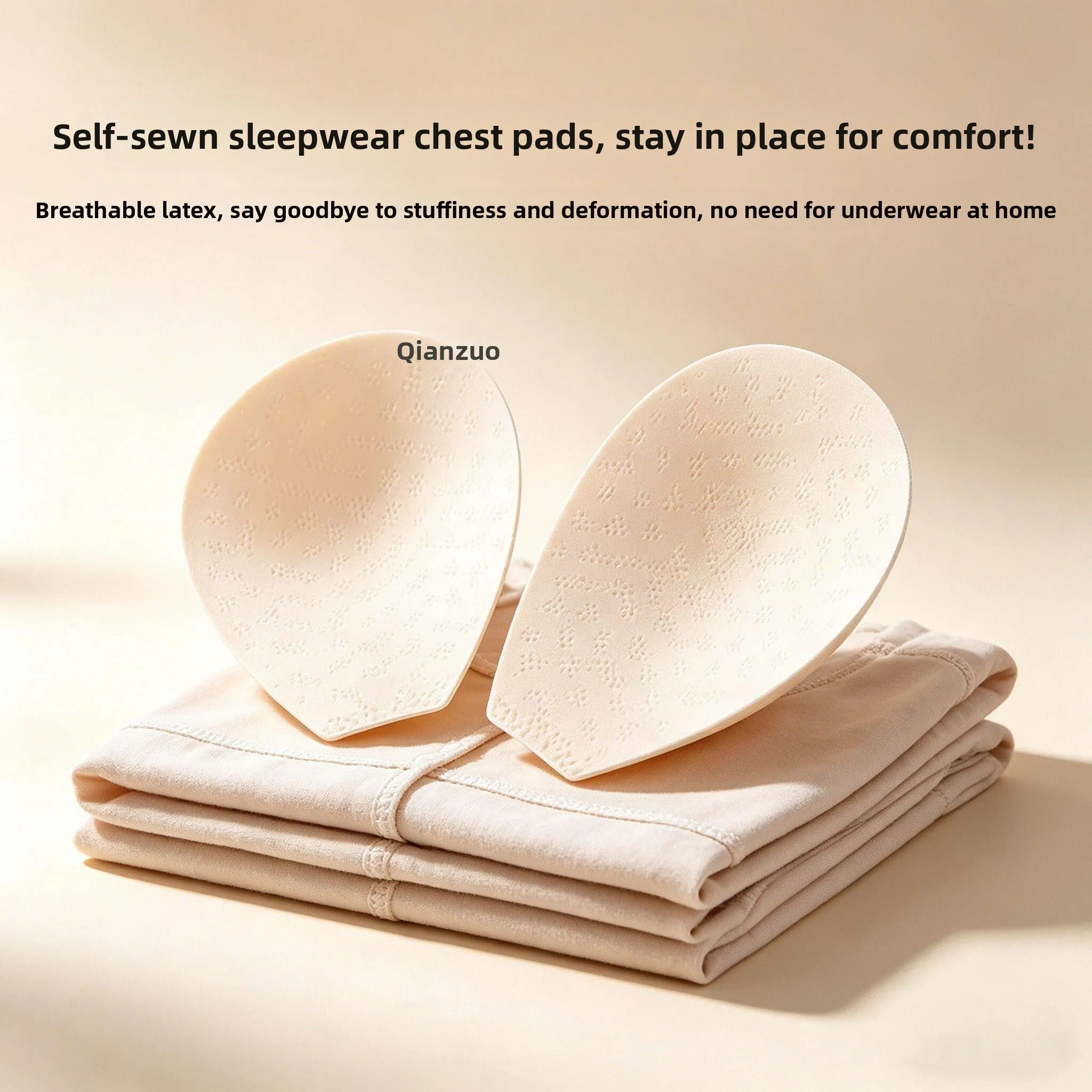 Ultra-Thin Sleepwear Sports Bra Inserts Self-Stitching Sponge Replacement Cup Pads Breathable Home Clothes for Ladies