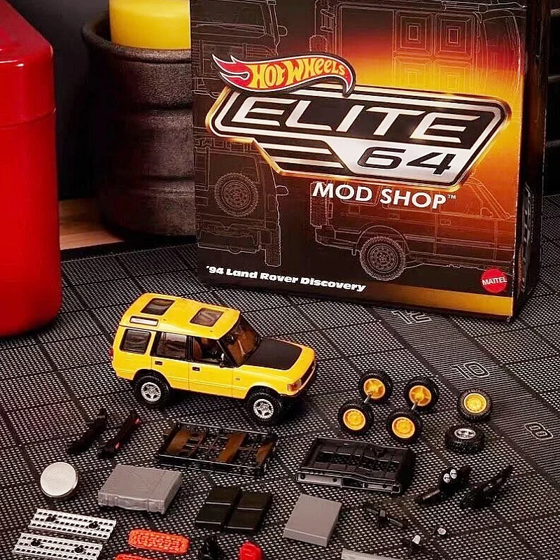 hot-wheels-elite-64-mod-shop-1994-land-rover-discovery-yellow-1-64-diecast-alloy-model-car-collection-boy's-birthday-gift-toy