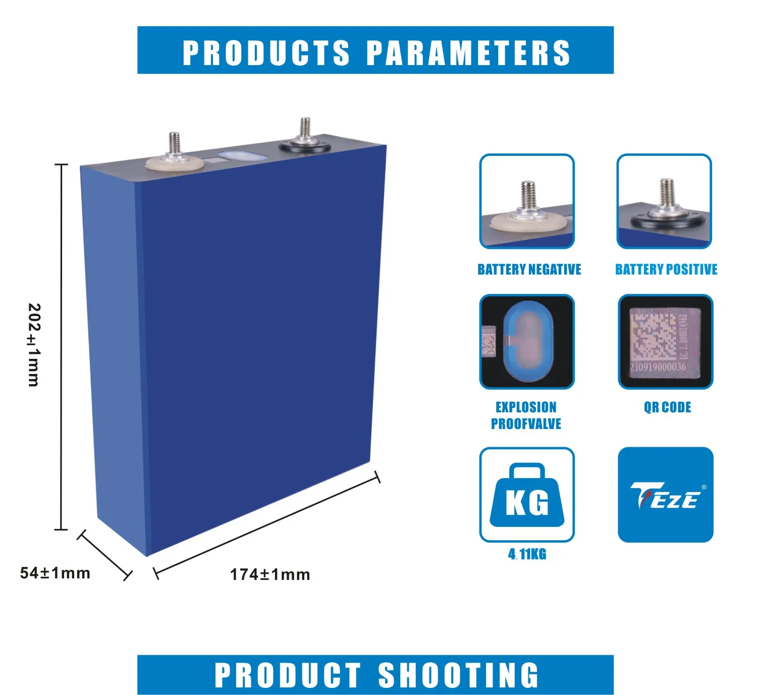 Imagem -02 - Bateria Classe um Fosfato de Lítio Batteri Faça Você Mesmo 12v 24v 36v Células para rv Sistema de Energia Eólica ue Livre de Impostos 416 Peças 3.2v 230ah Lifepo4