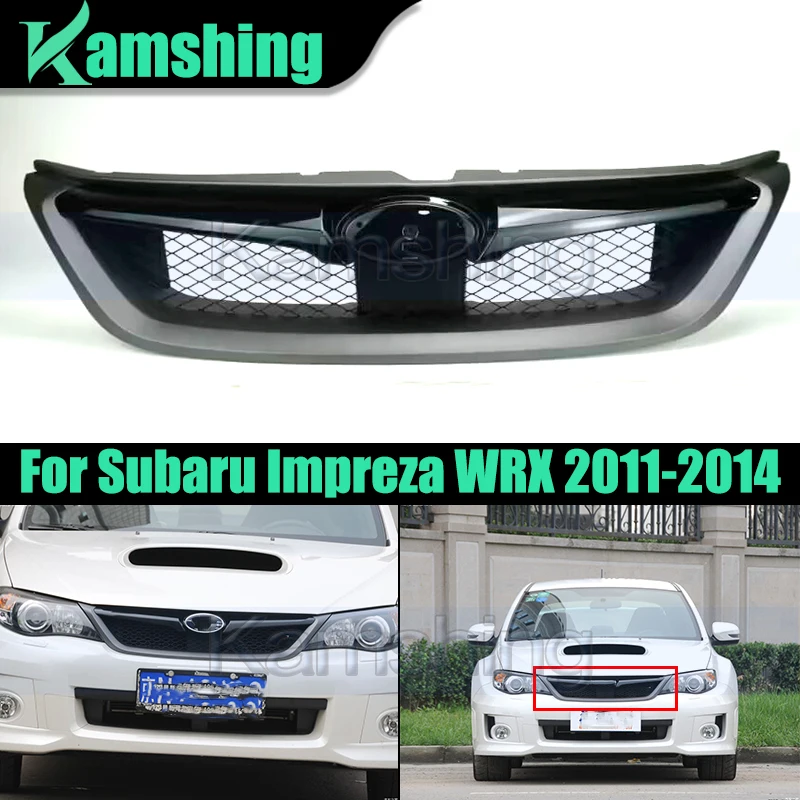 

Car Front Bumper Grill Mask Radiator Grille For Subaru Impreza WRX 2011-2014 Racing Grills without logo