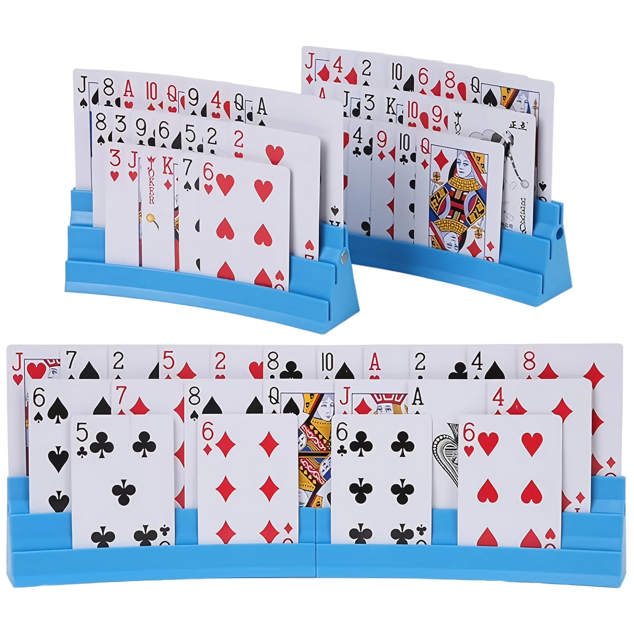 

Playing Card Holder Plastic Card Holders Large Capacity Playing Card Holders for Organizing Cards on Game Bridge Card Holders