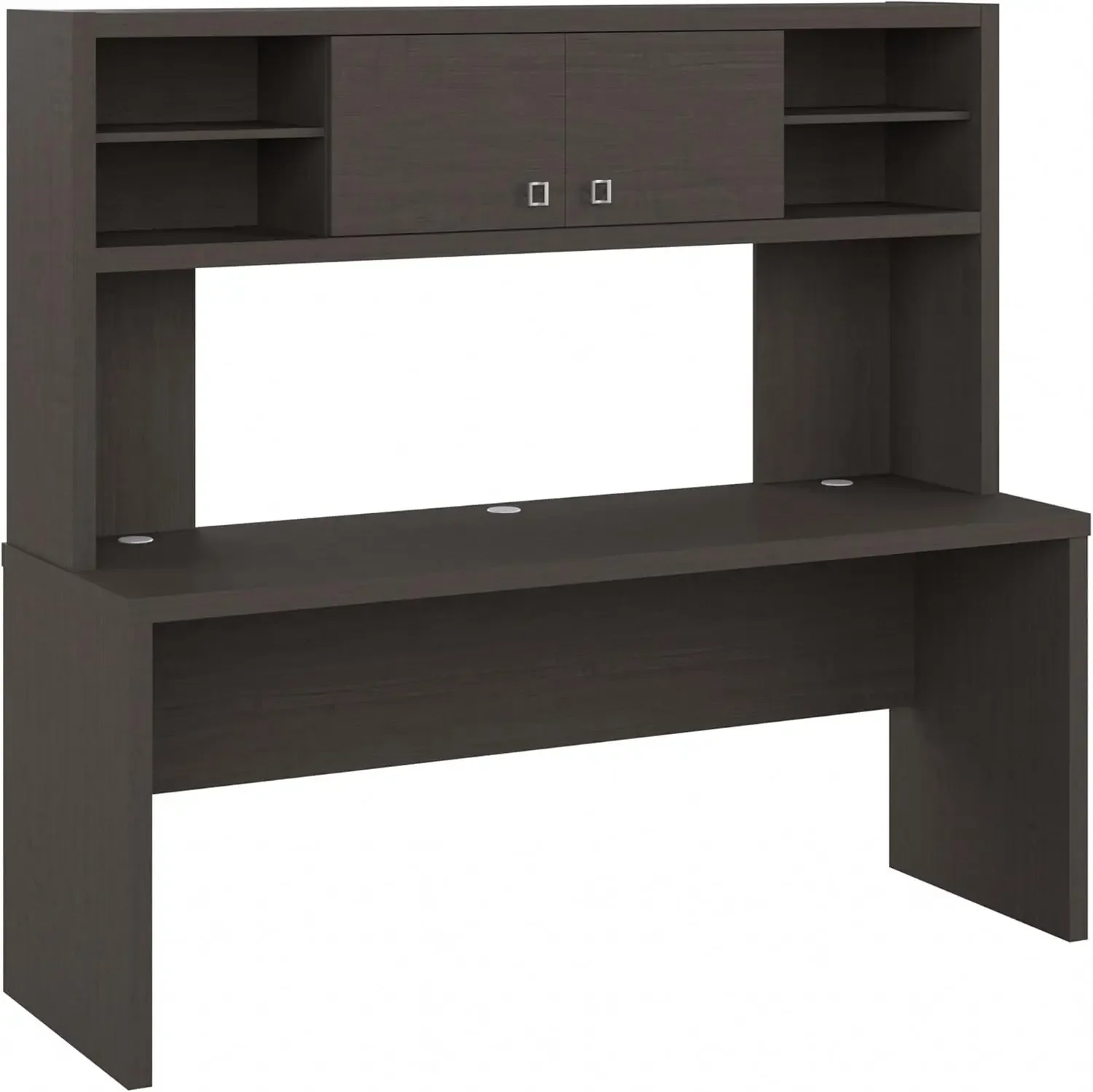 Echo Computer Desk with Hutch, 72W, Charcoal Maple