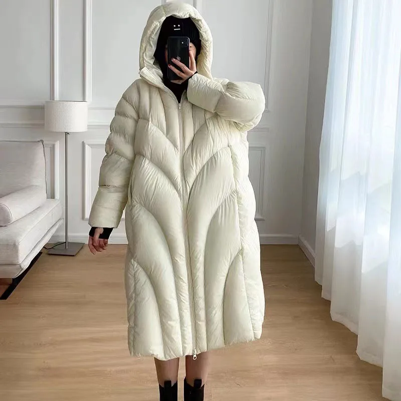 Parker Women Down Jacket High Quality Women Down Jacket 2025 New Warm Hooded Thick White Duck Down Winter Women Down Jacket H445