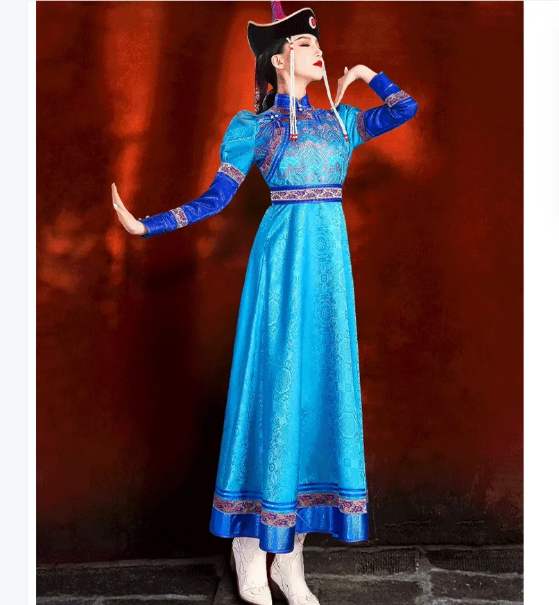 Huaxia innere Mongolei ethnischen Kostüm Leistung Robe Grünland Stil Kleid