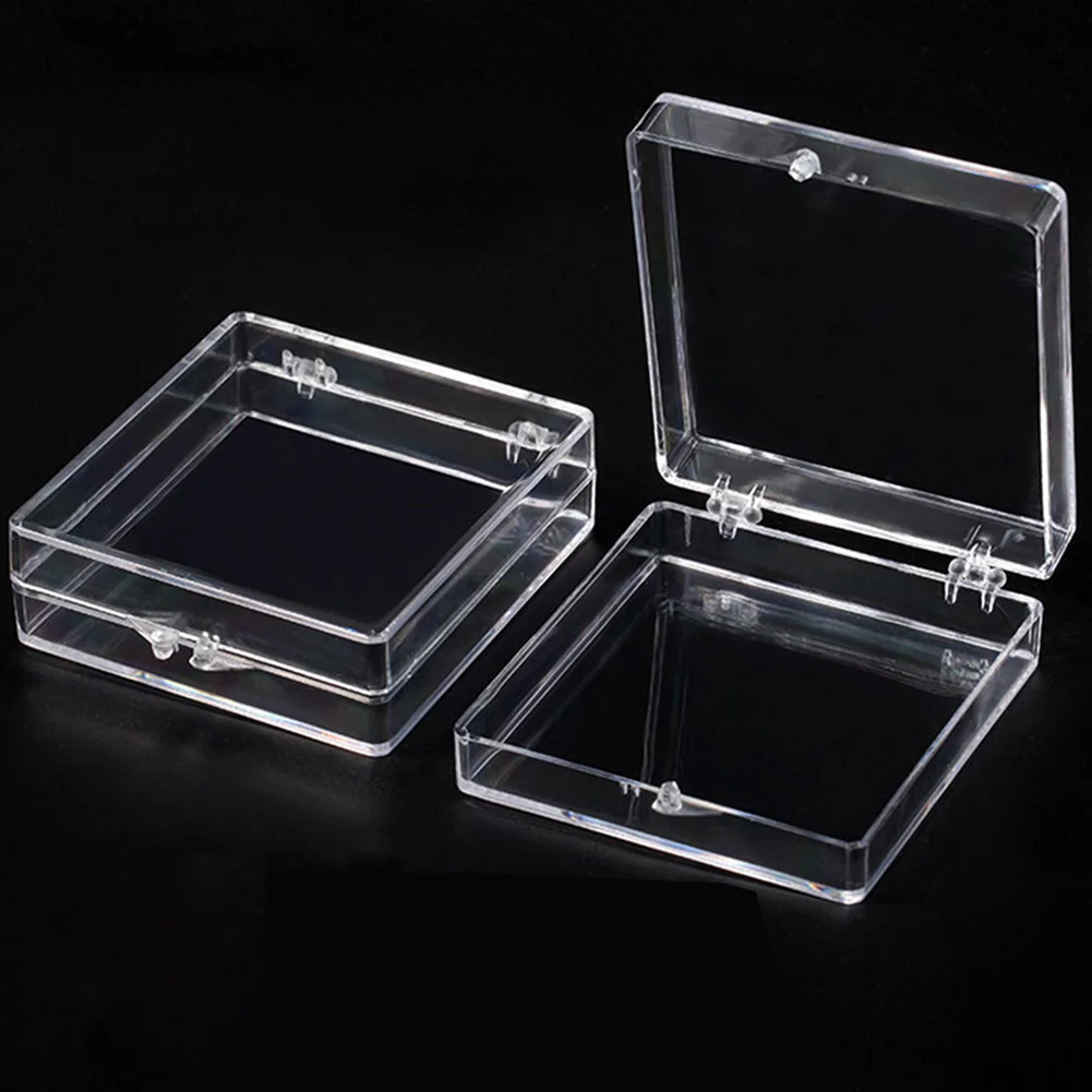 Fake Nails Storage Box Handmade Armor Storage Box Transparent Acrylic Packaging Box Square Small Jewelry Display