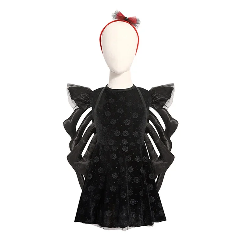 Animal Spider Cosplay Kids Girls Fantasy Dress Halloween School Stage Performance Costume Disguise Child Roleplay Outfits&J1