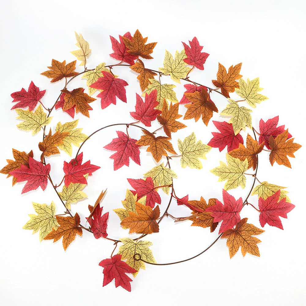 Thanksgiving Dekorationen Herbst Ahorn Rebe Girlande Künstliche Herbst Herbst Laub Girlande Hochzeit Kamin Dekor Halloween Party – Detail 26