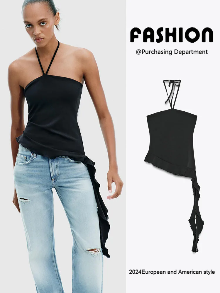 

New Summer Women's Faion Texture Layered Decoration Top Ethnic Stage Costume T irt 2025 Seasonal Collection