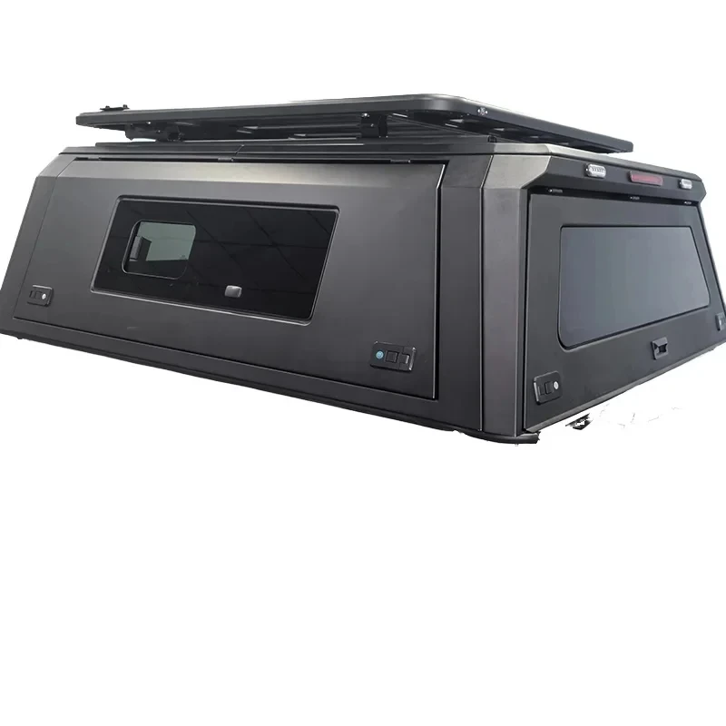 Factory Best Seller-4X4 Heavy Waterproof Aluminum Hardtop Bed Cap Topper Pickup Canopy With Storage Box For AMARO