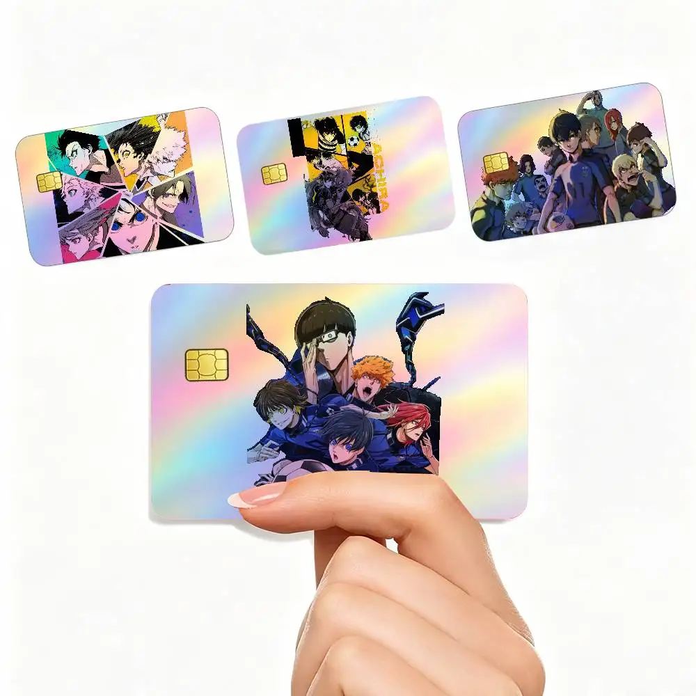 COOL B-Blue LockS  4pcs 1Set Card Stickers Small Waterproof Chip 4PCS Card Sticker Anti-Scratch