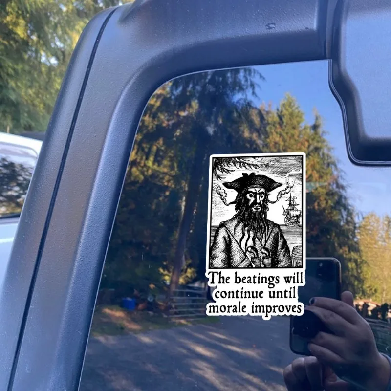 

3pcs "Beatings Will Continue" Vinyl Stickers – Waterproof Decals for Car, Laptop & Walls