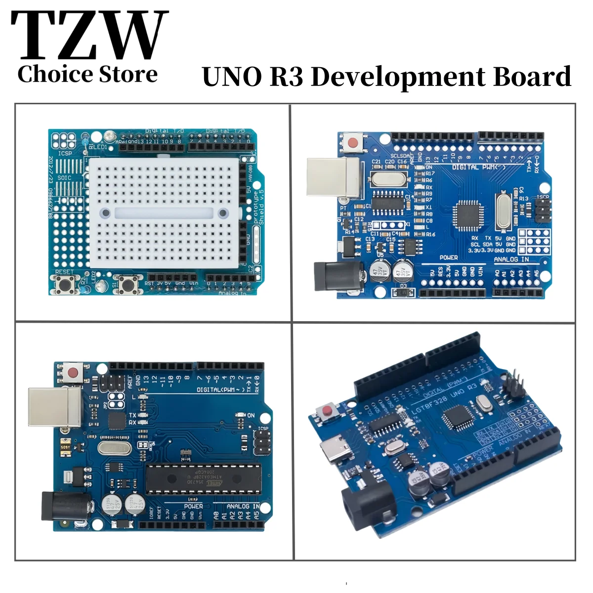 Плата разработки UNO R3 ATMEGA328P CH340/ATEGA16U2, плата расширения для Arduino с кабелем R3/R4 UNO Proto