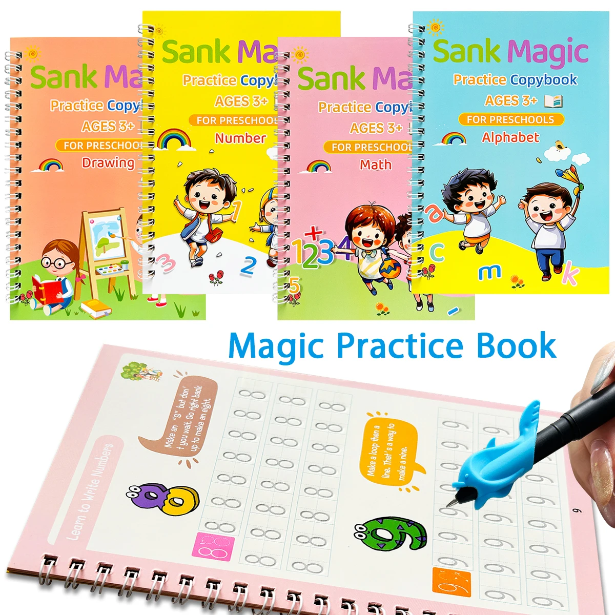 Youdaoplaceholder0 Magic Early Childhood Workbooks | 3 years and beyond covered Drawing/Numbers/Letters/Mathematics