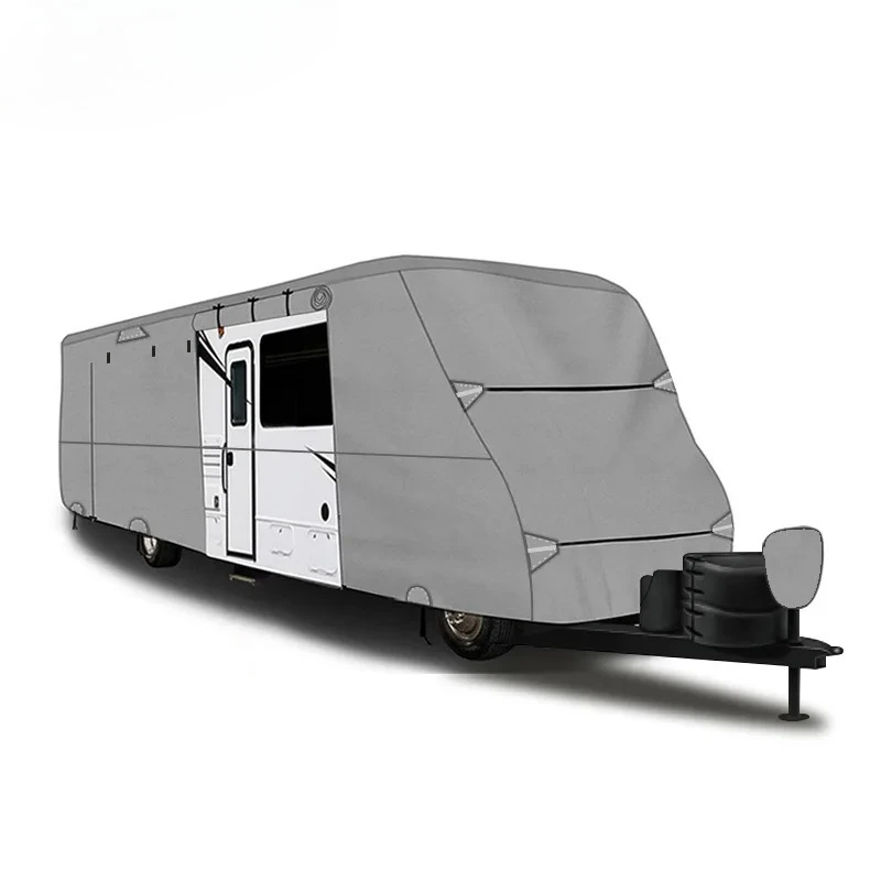 

Customized Full Cover Non-Woven Fabric Car Cover Water-Proof Snow-Proof Dustproof Sunshade For RV & Trailers