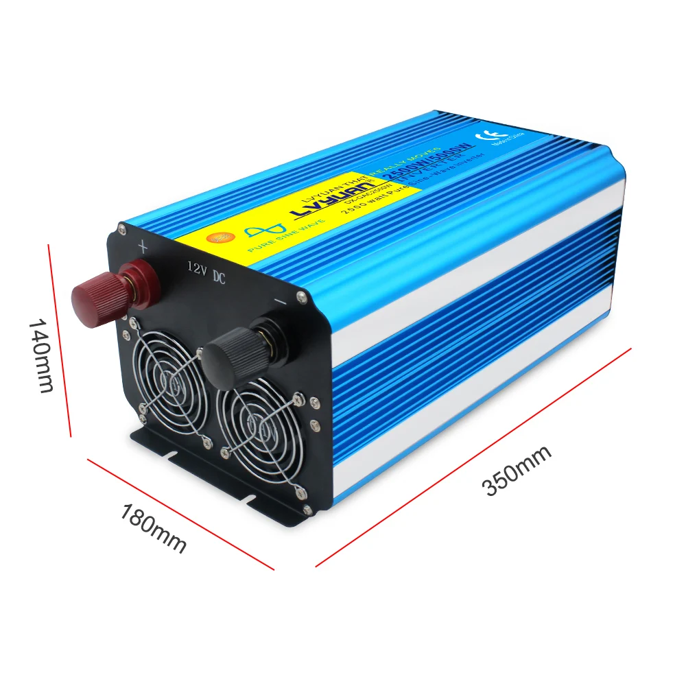 5000W PURE SINE WAVE INVERTER DC 12V/24V To AC 220V 110V LCD&LED Voltage Display Solar Converter Dual Universal EU US Socket