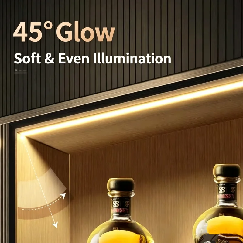 10Pack 1M Recessed Led Aluminum Profile 13*9mm 45 degree Glow Cabinet Light Silicone Cover Shelf Backlight Linear Decor Bar Lamp