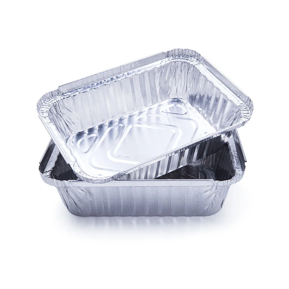 10 Pcs Disposable Food Containers with Lids Steam Table Pans Aluminum Foil Chafing