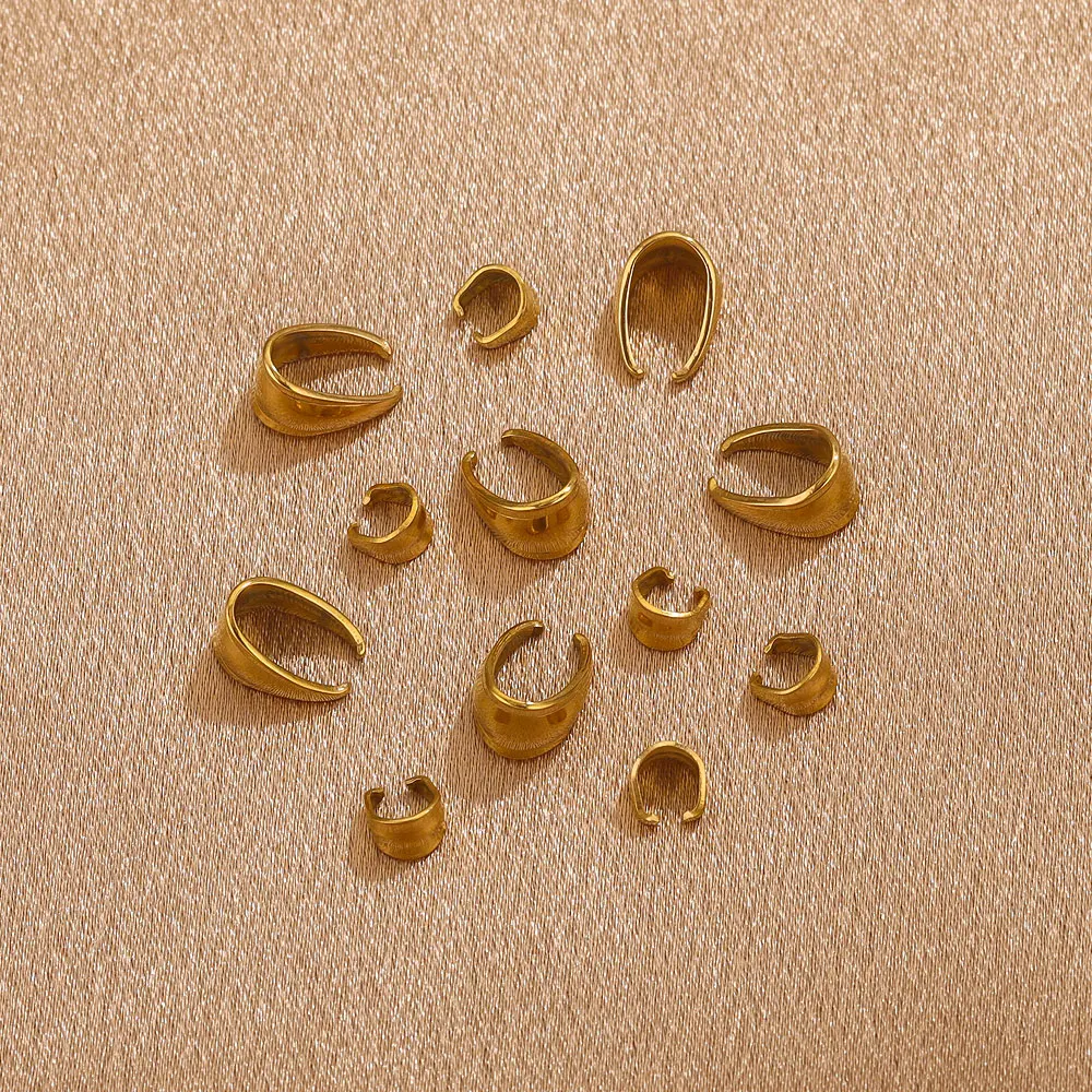 20pcs Stainless Steel Pendant Clip Connector Pinch Bail Clasp DIY Jewelry Making Gold Color Clasps Jewelry Findings Parts Bulk