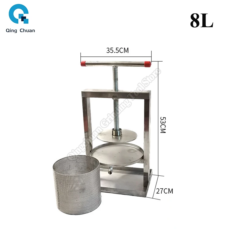 꿀 프레스 기계 304 모든 스테인레스 스틸 꿀 프레스 왁스 프레스 소형 가정용 오일 프레스 수동 와인 리스 프레스 기계