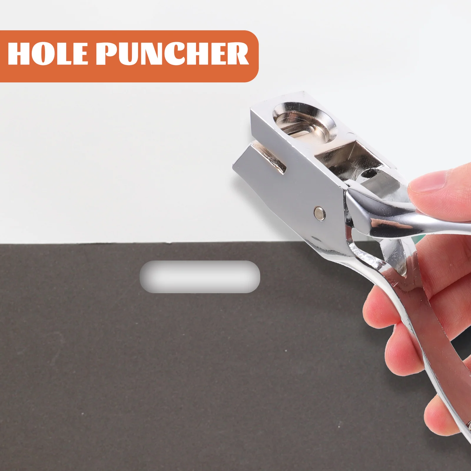 Hole Punch Handheld Puncher Office Single Paper Metal Wrist Belt Pliers Supplies Manual