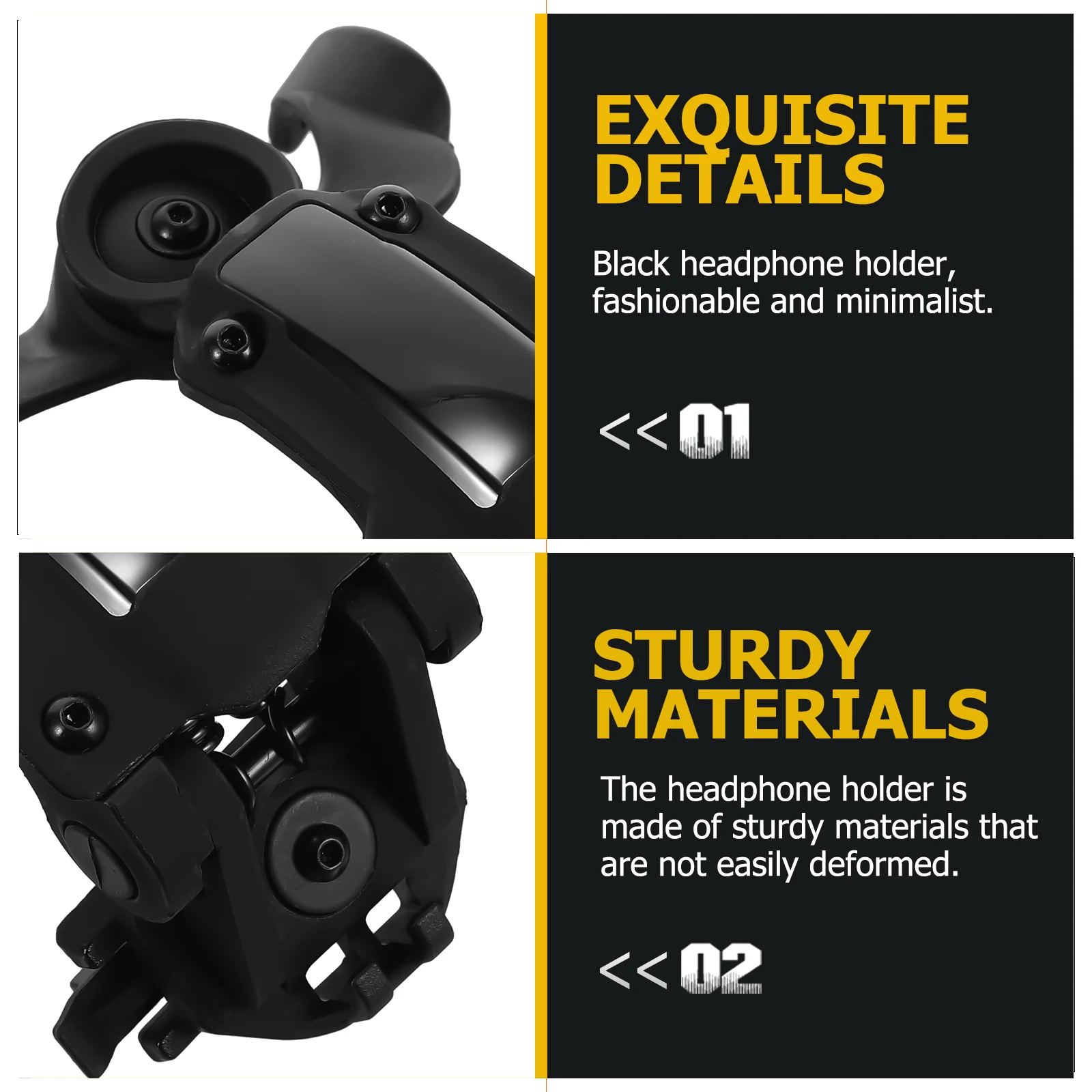 

1 Set Space-Saving Rack Portable Adapter Rail Design Outdoor Headphone Holder Daily Use Professional Rail Outdoor