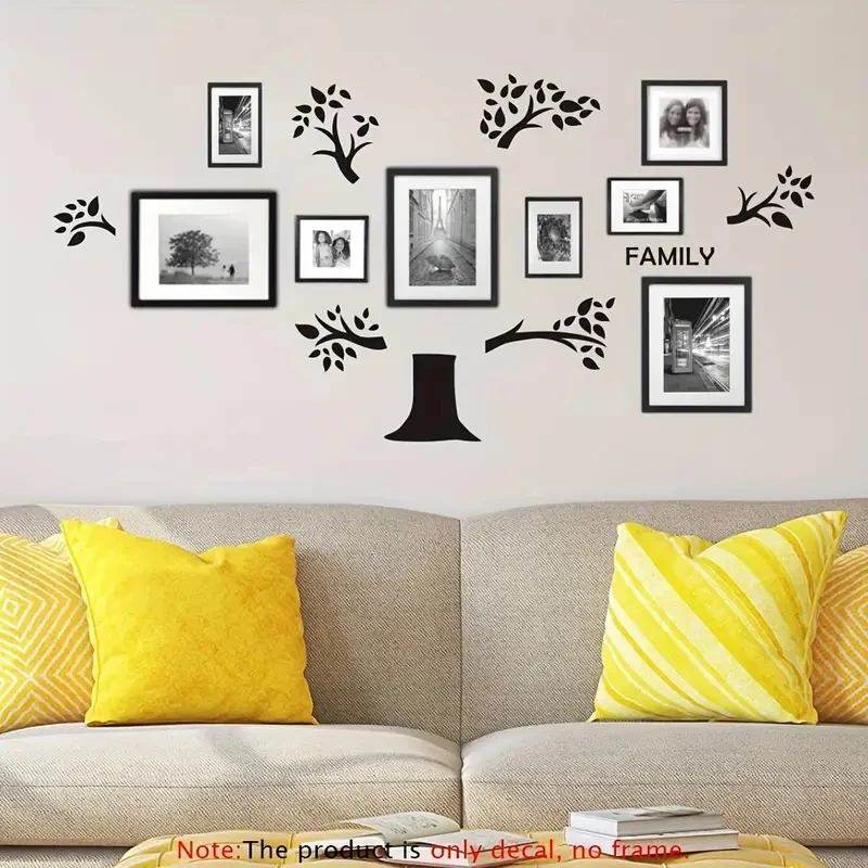 1 Set Family Tree Wall Decals, Photo, Sticker, Memory Tree Vinyl Art, For Living Room Office Home Decor